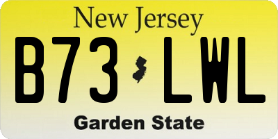 NJ license plate B73LWL