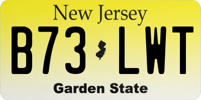 NJ license plate B73LWT