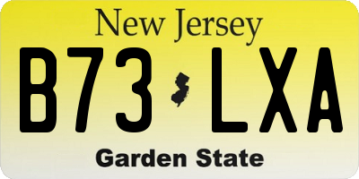 NJ license plate B73LXA