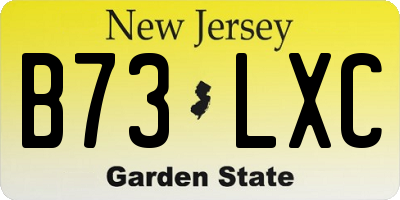 NJ license plate B73LXC