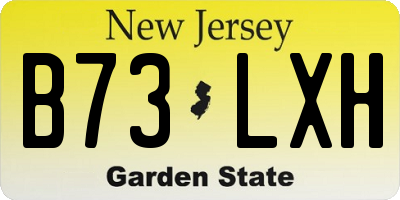 NJ license plate B73LXH