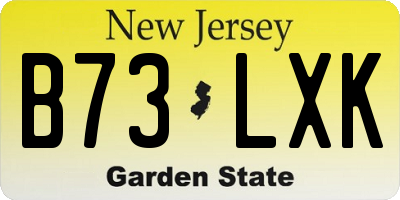 NJ license plate B73LXK