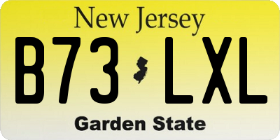 NJ license plate B73LXL
