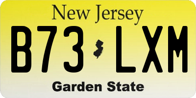 NJ license plate B73LXM