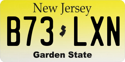 NJ license plate B73LXN