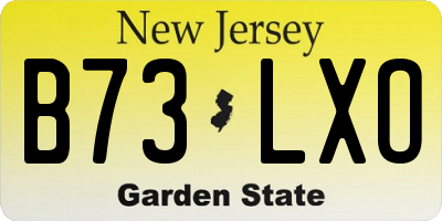 NJ license plate B73LXO