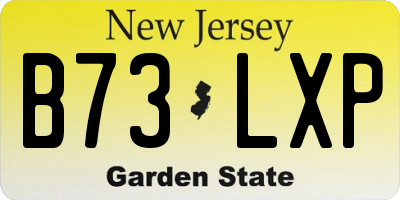 NJ license plate B73LXP