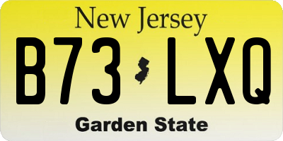 NJ license plate B73LXQ