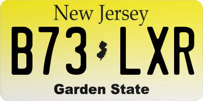 NJ license plate B73LXR