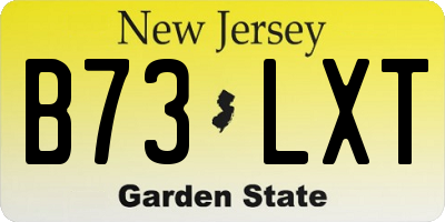 NJ license plate B73LXT