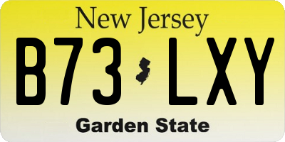 NJ license plate B73LXY