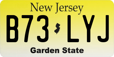 NJ license plate B73LYJ