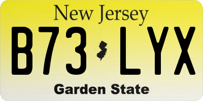 NJ license plate B73LYX