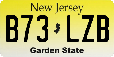 NJ license plate B73LZB