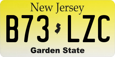 NJ license plate B73LZC