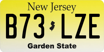 NJ license plate B73LZE
