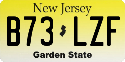 NJ license plate B73LZF