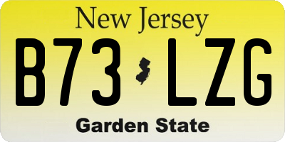 NJ license plate B73LZG