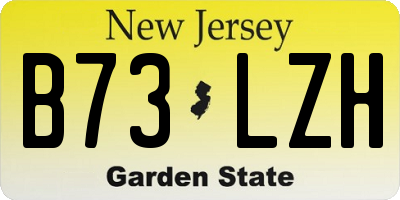 NJ license plate B73LZH