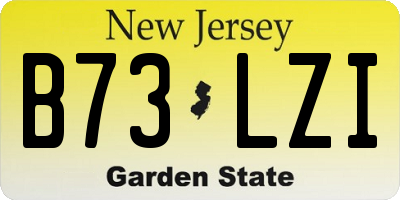 NJ license plate B73LZI