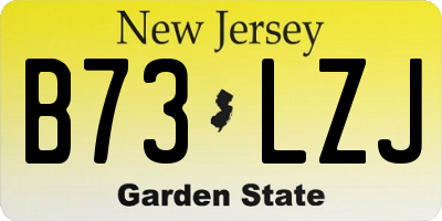 NJ license plate B73LZJ