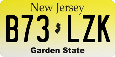 NJ license plate B73LZK