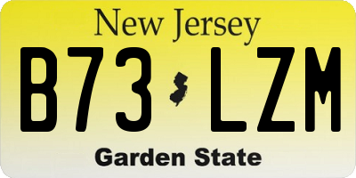 NJ license plate B73LZM