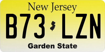 NJ license plate B73LZN