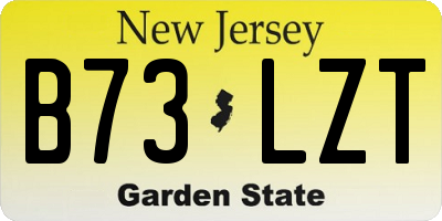 NJ license plate B73LZT