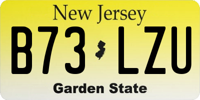 NJ license plate B73LZU