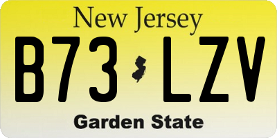 NJ license plate B73LZV