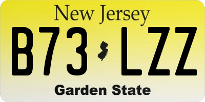 NJ license plate B73LZZ