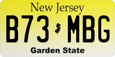 NJ license plate B73MBG