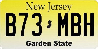 NJ license plate B73MBH
