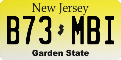 NJ license plate B73MBI