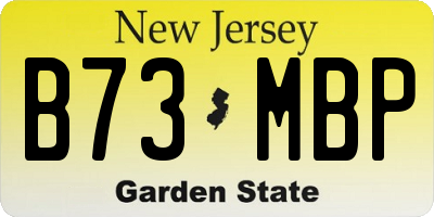 NJ license plate B73MBP