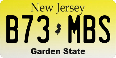 NJ license plate B73MBS