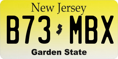 NJ license plate B73MBX