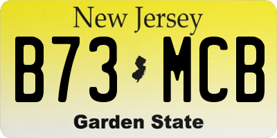NJ license plate B73MCB