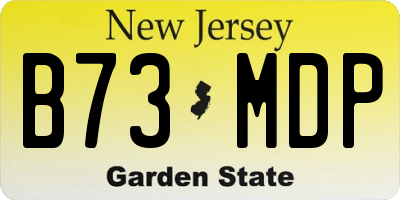 NJ license plate B73MDP