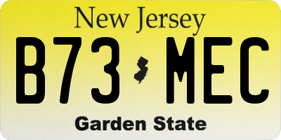 NJ license plate B73MEC