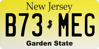 NJ license plate B73MEG