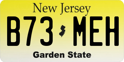 NJ license plate B73MEH