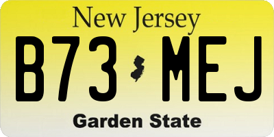 NJ license plate B73MEJ