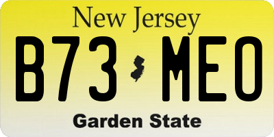 NJ license plate B73MEO