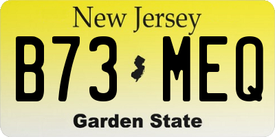 NJ license plate B73MEQ