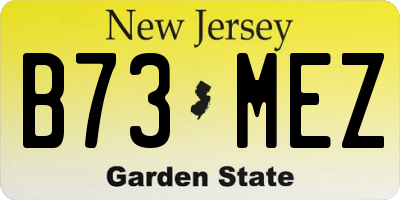 NJ license plate B73MEZ