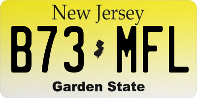 NJ license plate B73MFL