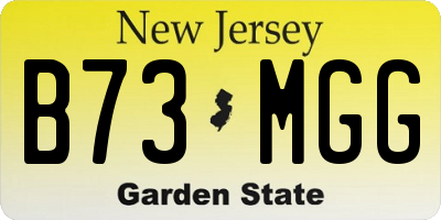 NJ license plate B73MGG