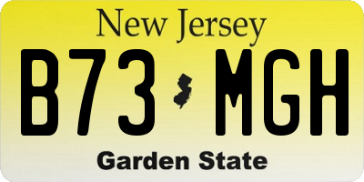 NJ license plate B73MGH